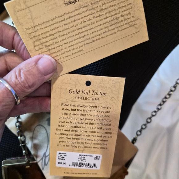 Patricia Nash Vintage Red and Black Plaid Crossbody Bag - Picture 6 of 8